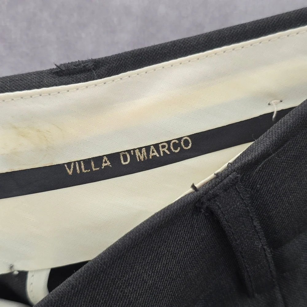 Villa D'Marco‎ Tailored Trouser Gray Executive Office Work Dress Pants 36x30